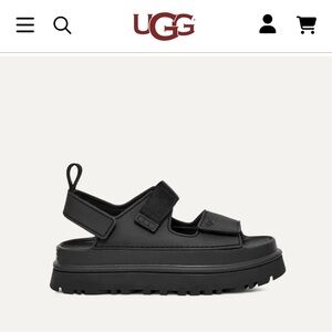 Ugg GoldenGlow Black Sandals